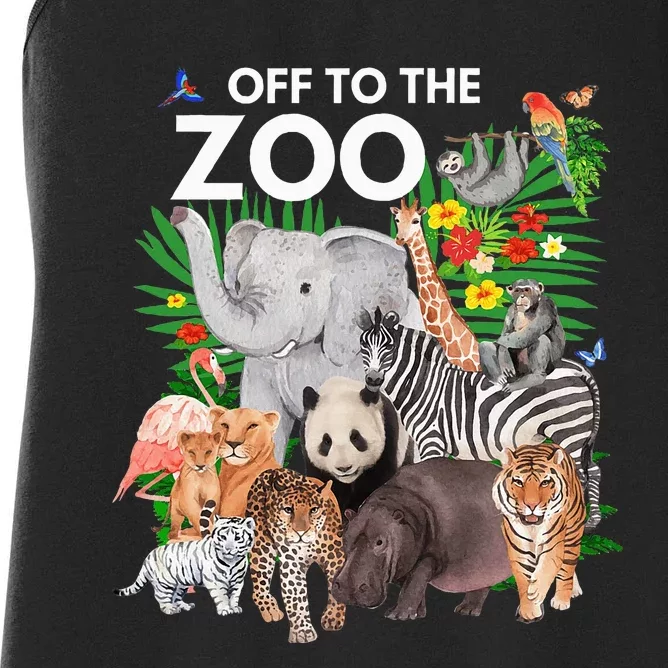 Zoo Animals Safari Party A Day At The Zoo Safari Zoo Animal Women's Racerback Tank