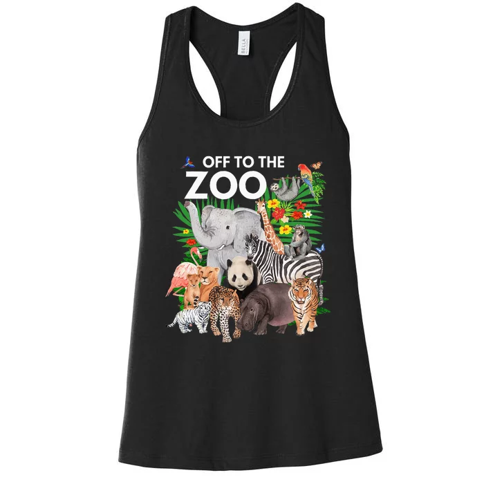 Zoo Animals Safari Party A Day At The Zoo Safari Zoo Animal Women's Racerback Tank