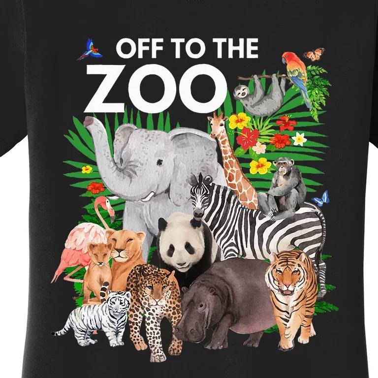 Zoo Animals Safari Party A Day At The Zoo Safari Zoo Animal Women's T-Shirt