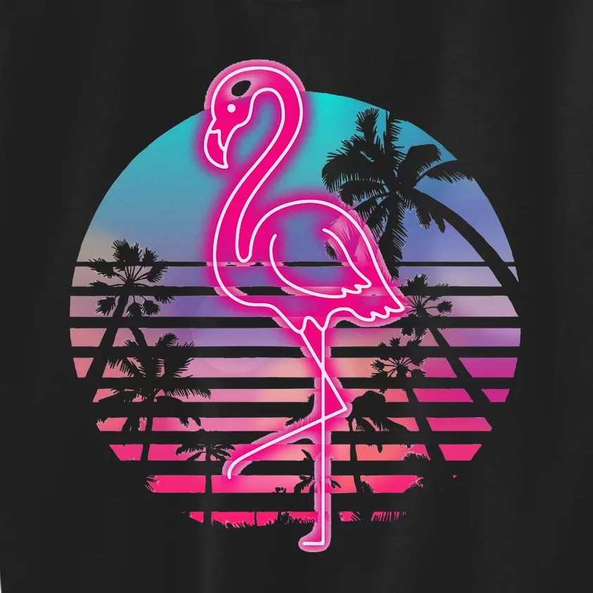 Zoo Animal Tropic Summer Sunrise Gift Flamingo Kids Sweatshirt