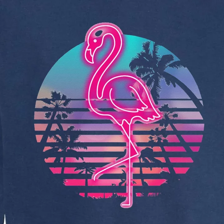 Zoo Animal Tropic Summer Sunrise Gift Flamingo Garment-Dyed Sweatshirt