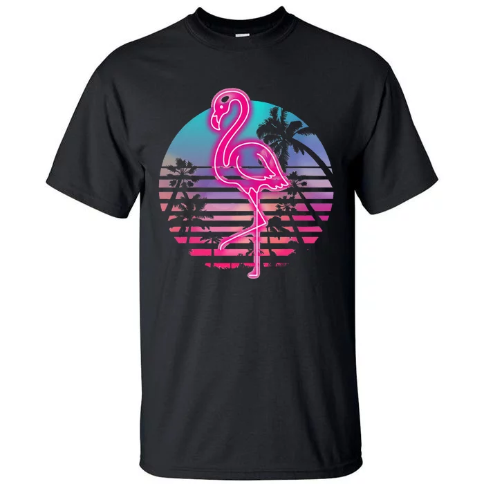 Zoo Animal Tropic Summer Sunrise Gift Flamingo Tall T-Shirt