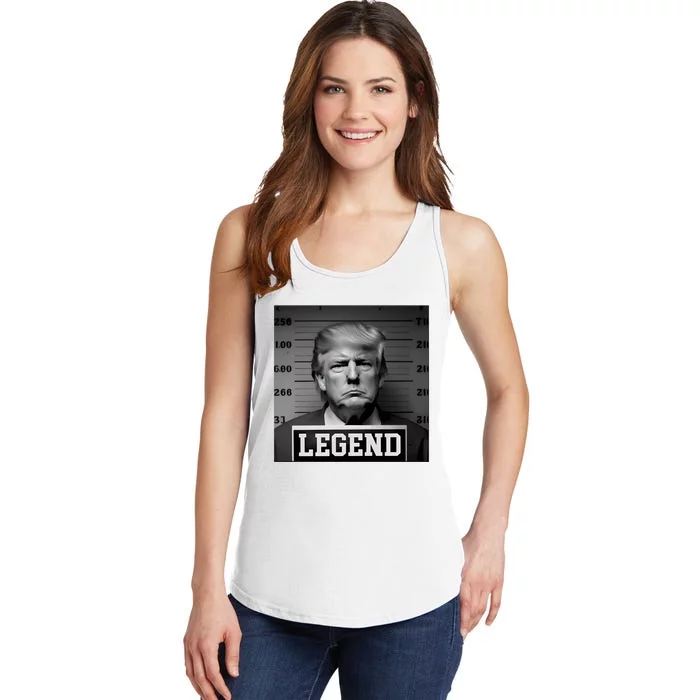 Zeek Arkham Trump Mugshot Legend Ladies Essential Tank