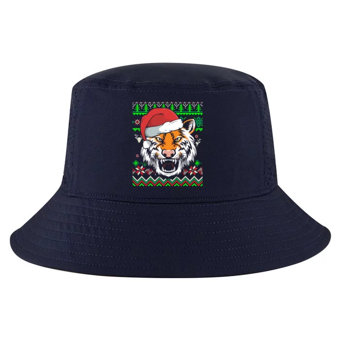 Zoo Animal Ugly Christmas Tiger Gift Cool Comfort Performance Bucket Hat