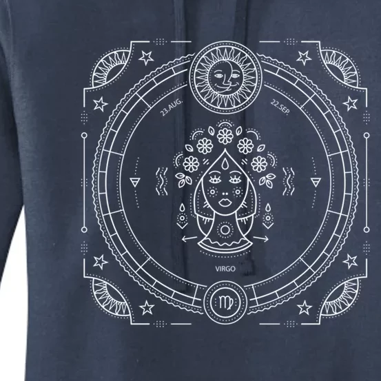 Zodiac Astrology Virgo Sun Sign Moon Natal Gift Great Gift Women's Pullover Hoodie