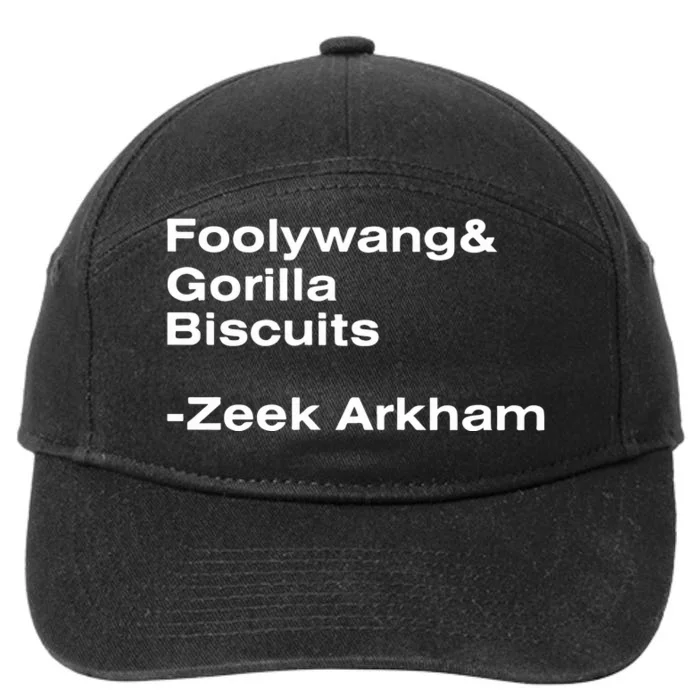 Zeek Arkham Wearing Foolywang Gorilla Biscuits 7-Panel Snapback Hat