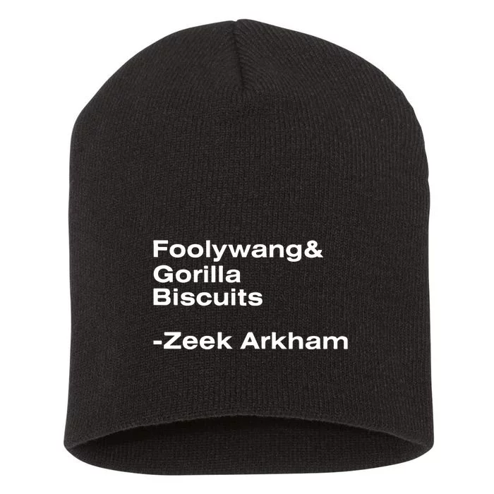 Zeek Arkham Wearing Foolywang Gorilla Biscuits Short Acrylic Beanie