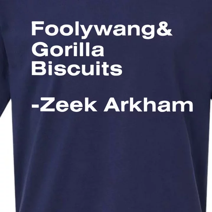 Zeek Arkham Wearing Foolywang Gorilla Biscuits Sueded Cloud Jersey T-Shirt