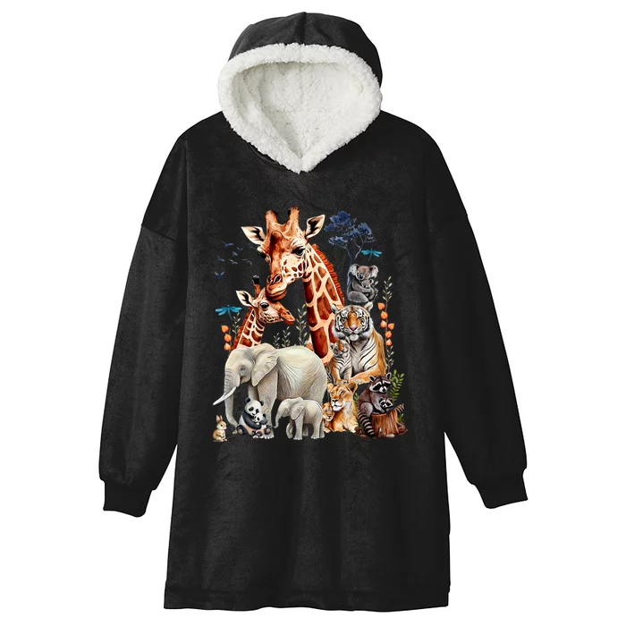 Zoo Animals Wildlife Birthday Party Animal Safari Jungle Hooded Wearable Blanket