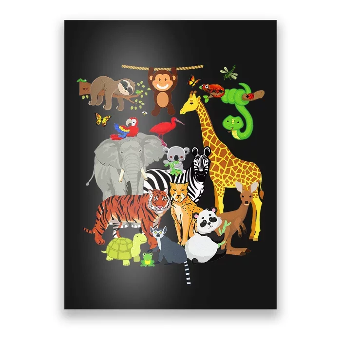 Zoo Animals Wildlife Birthday Party Zoo Day 26 Animals Poster