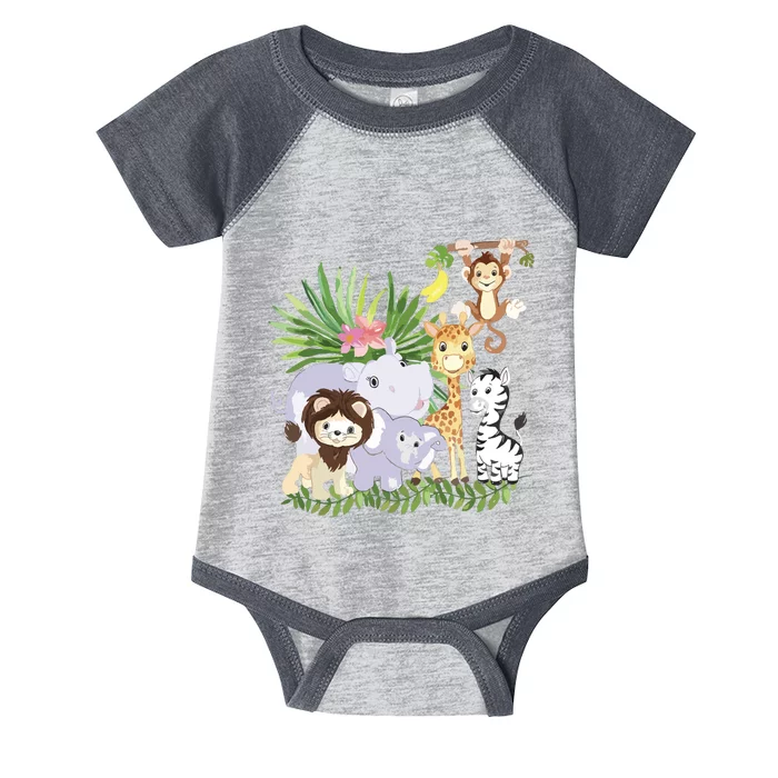 Zoo Animals Wildlife Birthday Party A Day At The Zoo Safari Infant Baby Jersey Bodysuit