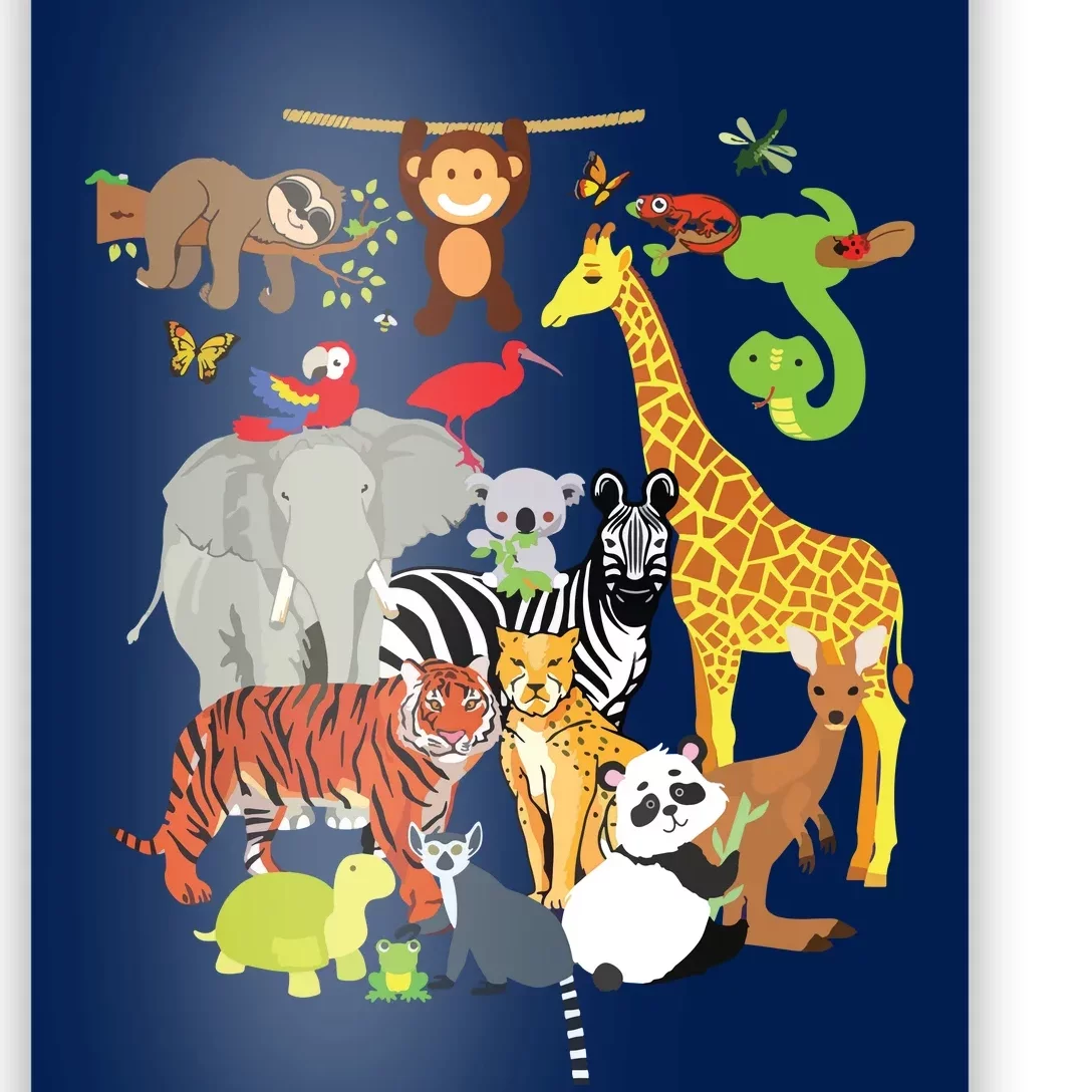 Zoo Animals Wildlife Birthday Party Zoo Day 26 Animals Poster