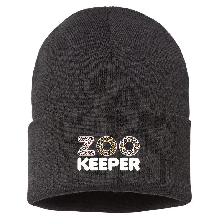 Zookeeper African Zoo Savanne keeper Zebra Giraffe Cheetah Sustainable Knit Beanie