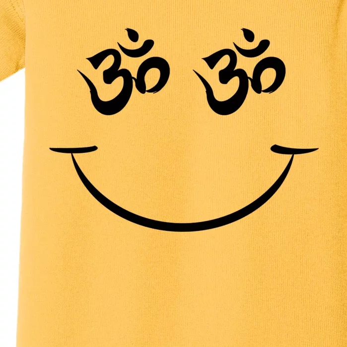 Zen Buddha Buddhist OM AUM Smiley Baby Bodysuit