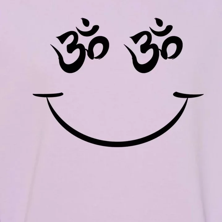 Zen Buddha Buddhist OM AUM Smiley Garment-Dyed Sweatshirt