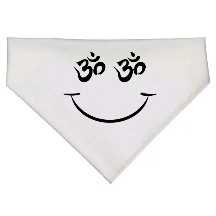 Zen Buddha Buddhist OM AUM Smiley USA-Made Doggie Bandana