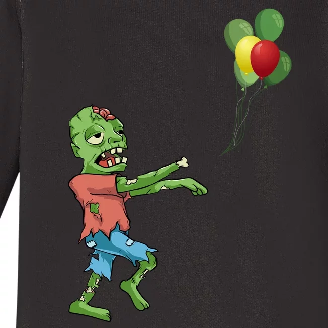 Zombie Birthday Balloon Funny Baby Long Sleeve Bodysuit