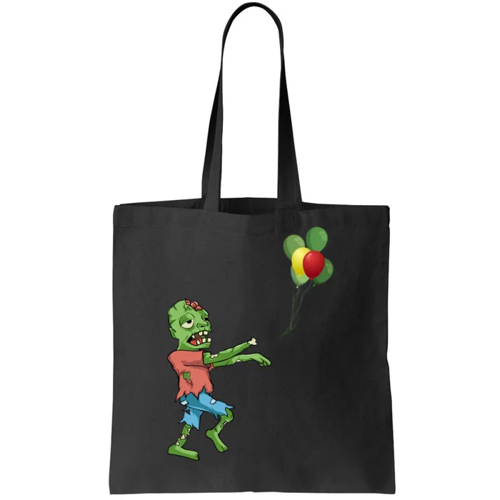 Zombie Birthday Balloon Funny Tote Bag