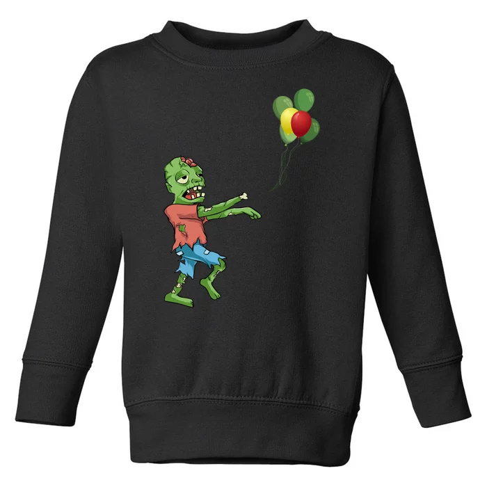 Zombie Birthday Balloon Funny Toddler Sweatshirt