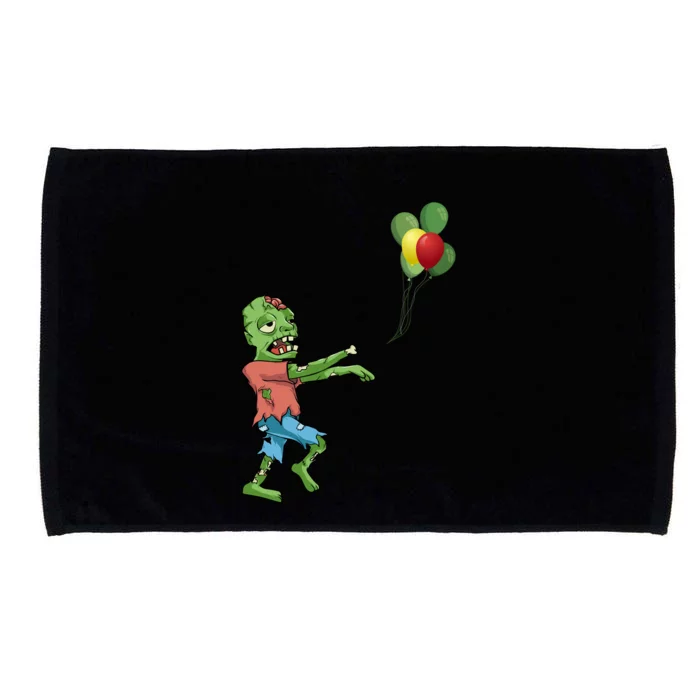 Zombie Birthday Balloon Funny Microfiber Hand Towel