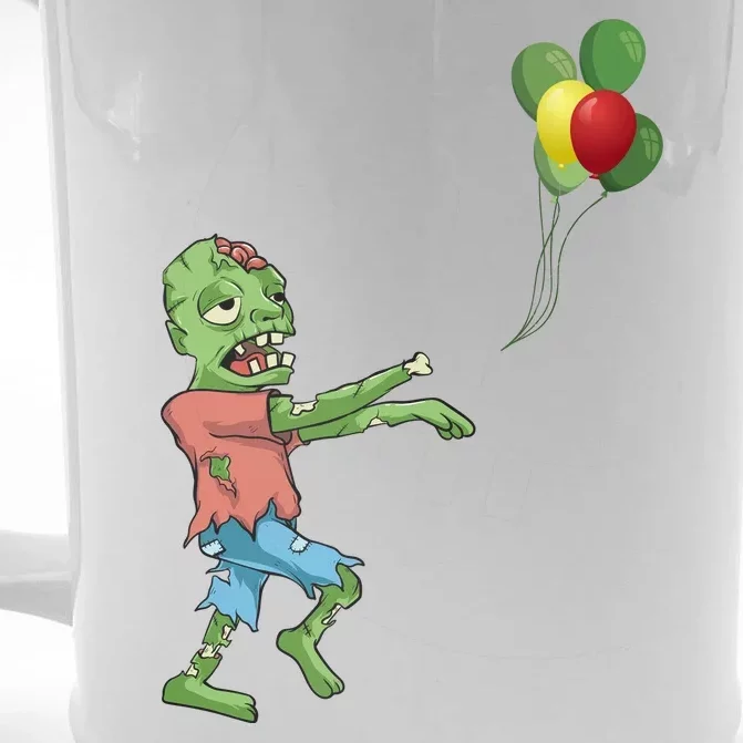 Zombie Birthday Balloon Funny Front & Back Beer Stein