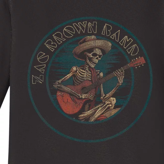 Zac Brown Band Skeleton Guitar Baby Long Sleeve Bodysuit