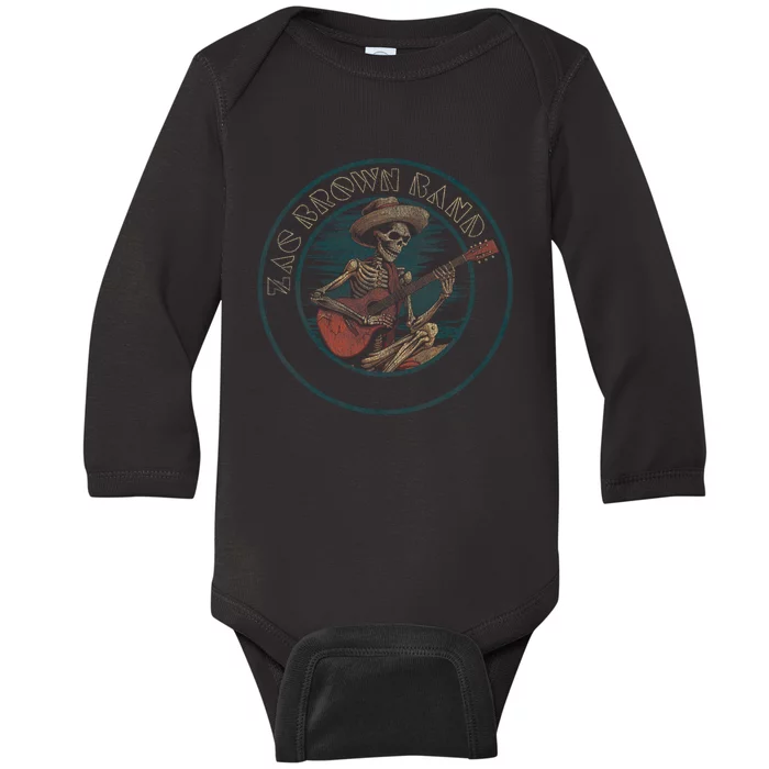 Zac Brown Band Skeleton Guitar Baby Long Sleeve Bodysuit