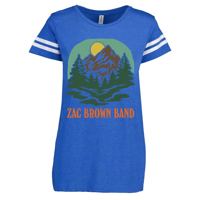 Zac Brown Band Mountain Logo Enza Ladies Jersey Football T-Shirt