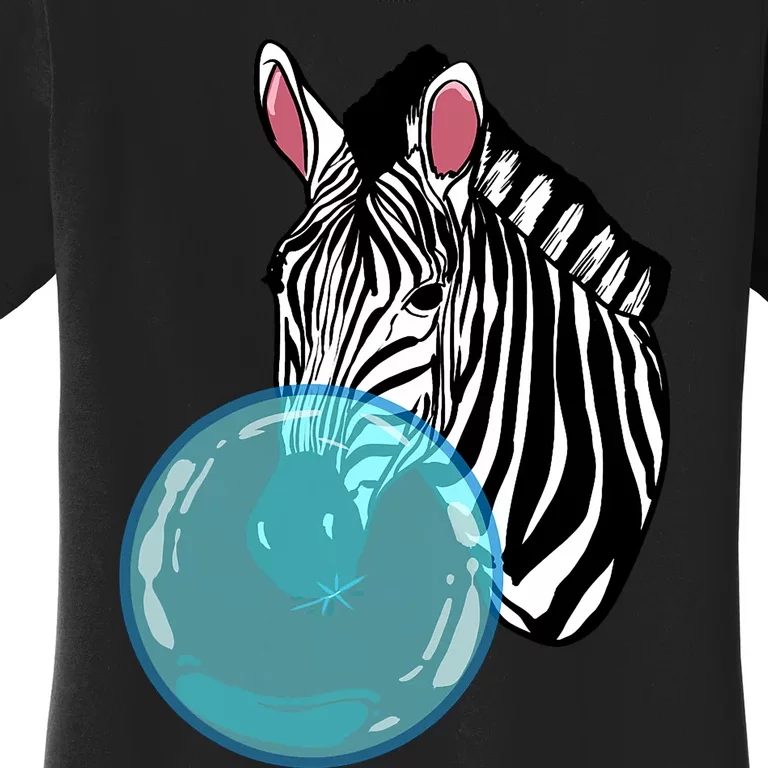 Zebra Bubblegum Funny Animal Chewing Gum Girl Gift Women's T-Shirt