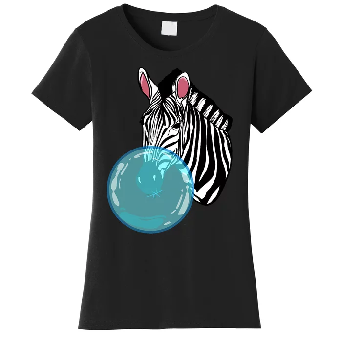 Zebra Bubblegum Funny Animal Chewing Gum Girl Gift Women's T-Shirt