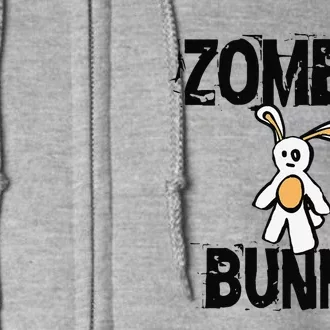 ZOMBIE BUNNY Fun Easter Spring Rabbit Full Zip Hoodie