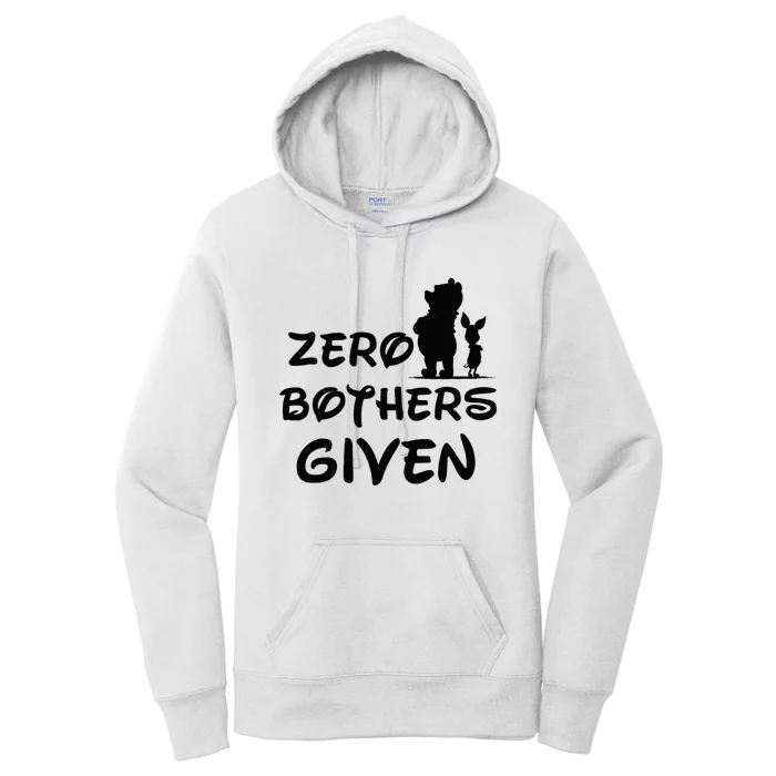 Zero Bothers Given Women's Pullover Hoodie