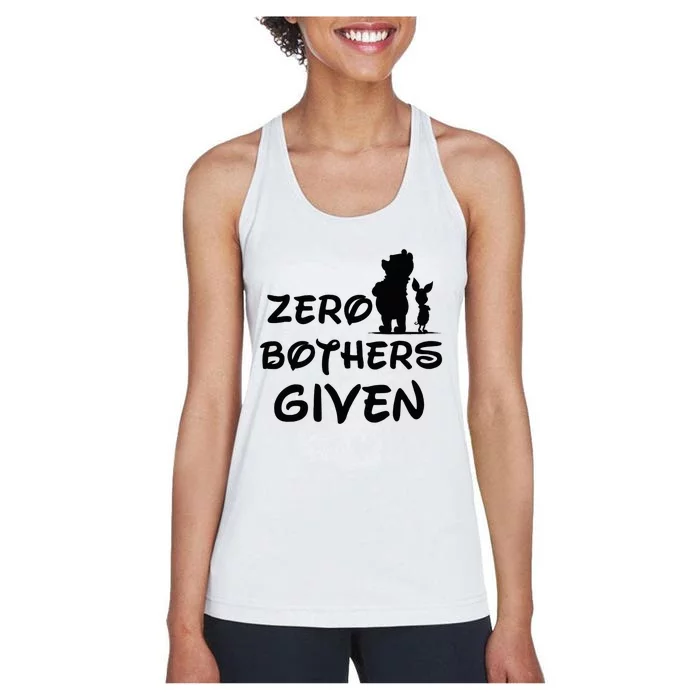 Zero Bothers Given Women's Racerback Tank