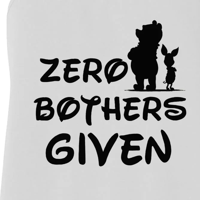 Zero Bothers Given Women's Racerback Tank