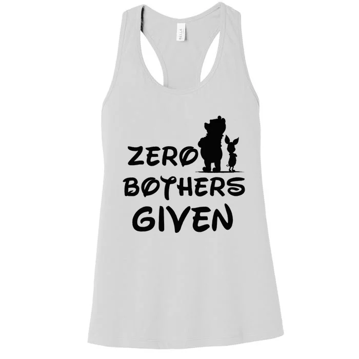 Zero Bothers Given Women's Racerback Tank