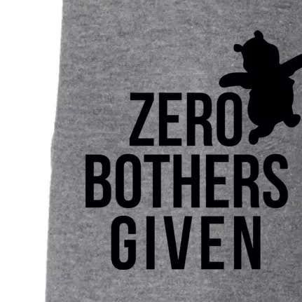 Zero Bothers Given Funny Zero Bothers Given Doggie 3-End Fleece Hoodie