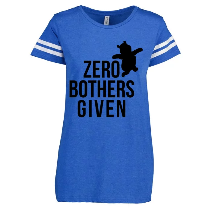 Zero Bothers Given Funny Zero Bothers Given Enza Ladies Jersey Football T-Shirt