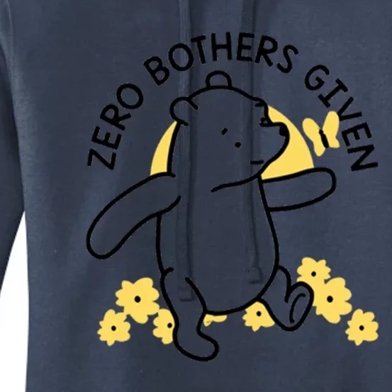 Zero Bothers Given Funny Zero Bothers Given Women's Pullover Hoodie