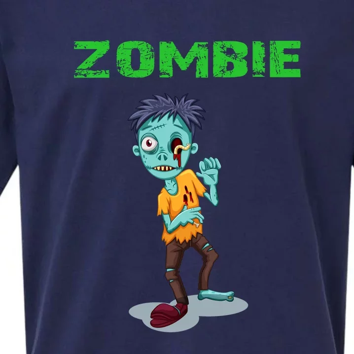 Zombie Boy Halloween Sueded Cloud Jersey T-Shirt