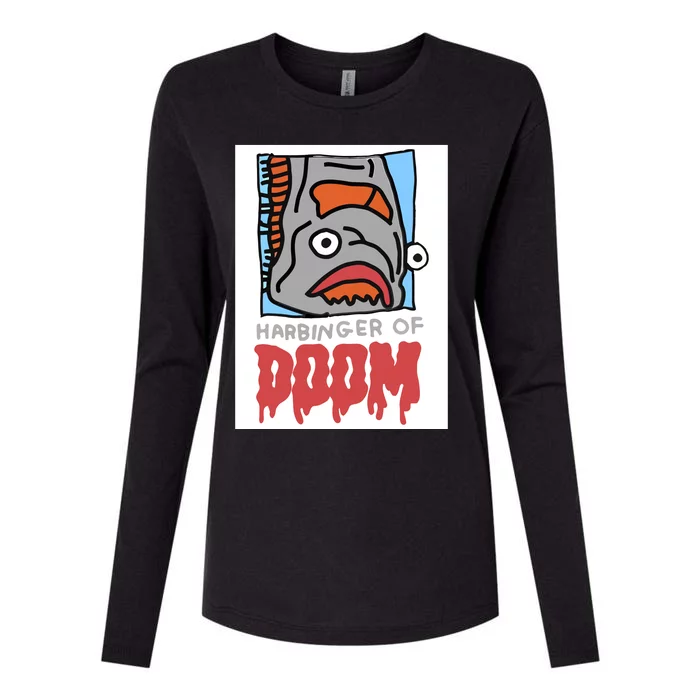 Zoe Bread Harbinger Of Doom Womens Cotton Relaxed Long Sleeve T-Shirt