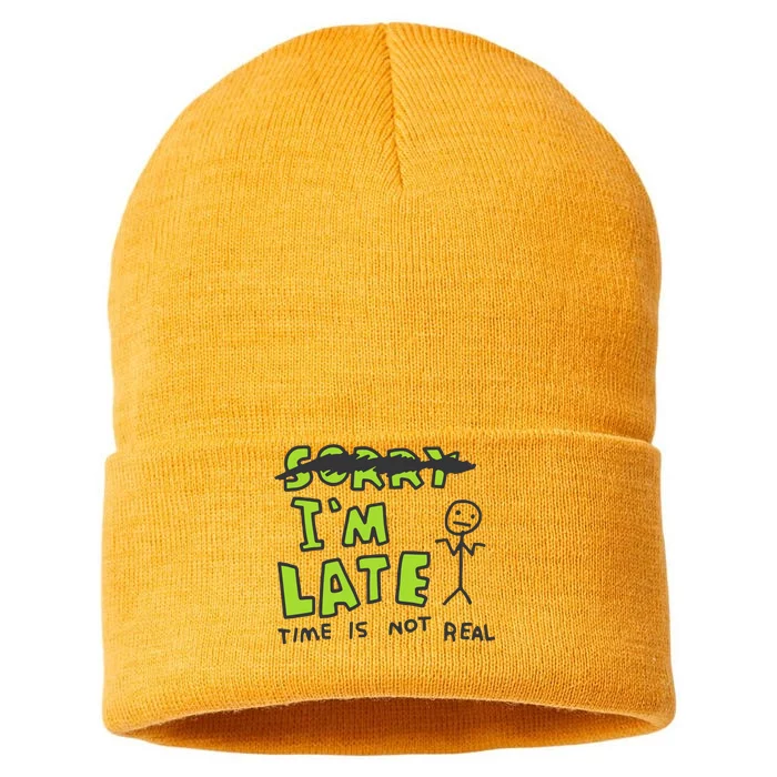 Zoe Bread IM Late Time Is Not Real Sustainable Knit Beanie