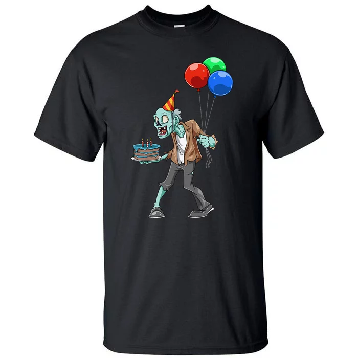 Zombie Birthday Party Zombie Party Halloween Birthday Party Tall T-Shirt