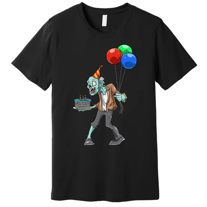 Zombie Birthday Party Zombie Party Halloween Birthday Party Premium T-Shirt