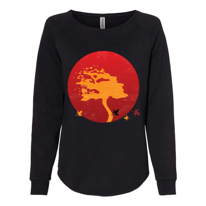 Zen Bonsai Tree Gift Calligraphy Circle Yoga Graphic Art Gift Womens California Wash Sweatshirt