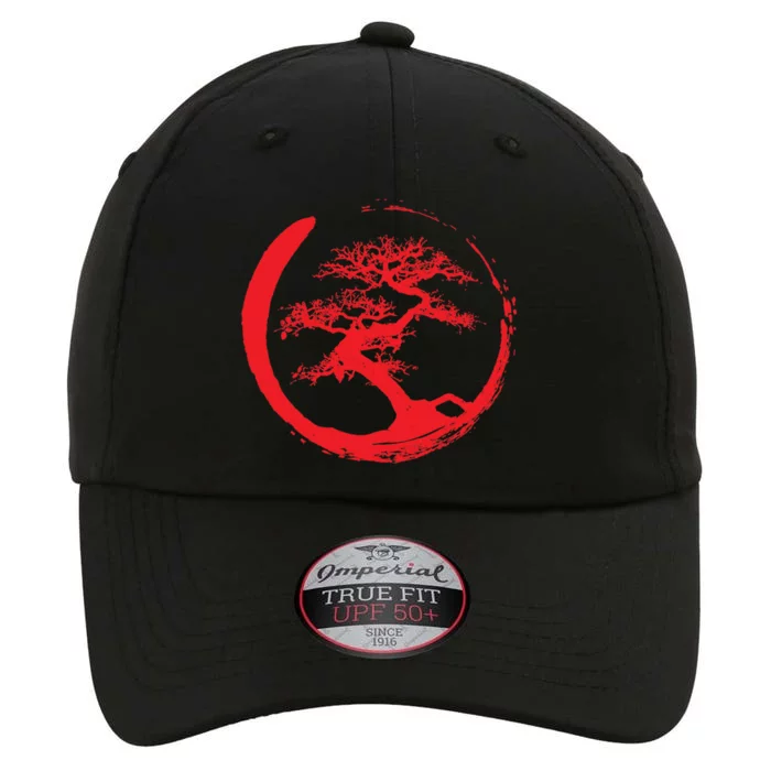 Zen Bonsai Tree In Enso Circle (Red) The Original Performance Cap