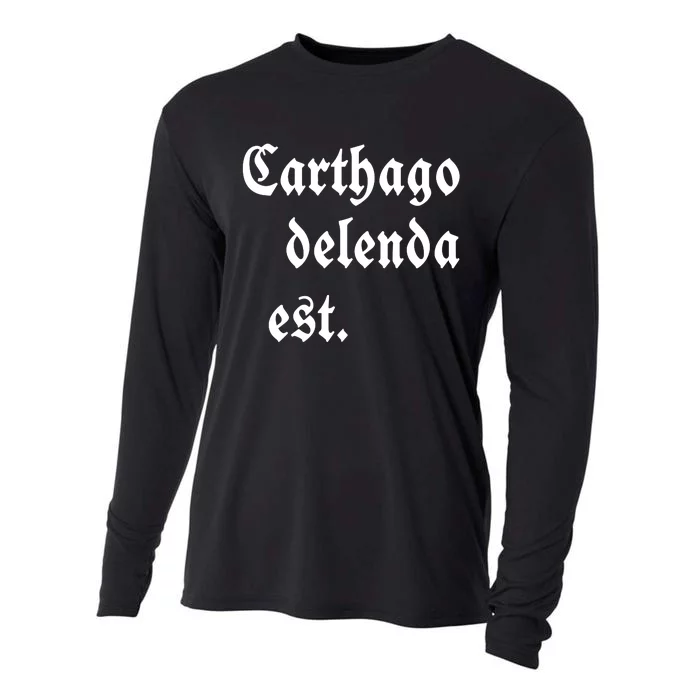 Zuck Bucks Wearing Carthago Delenda Est Cooling Performance Long Sleeve Crew