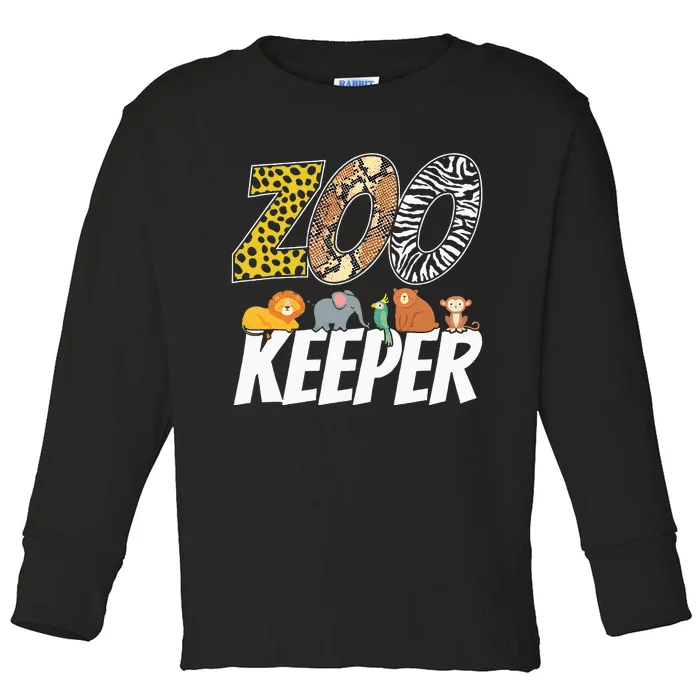 Zookeeper Costume African Savanna Zoo Keeper Animals Lover Toddler Long Sleeve Shirt