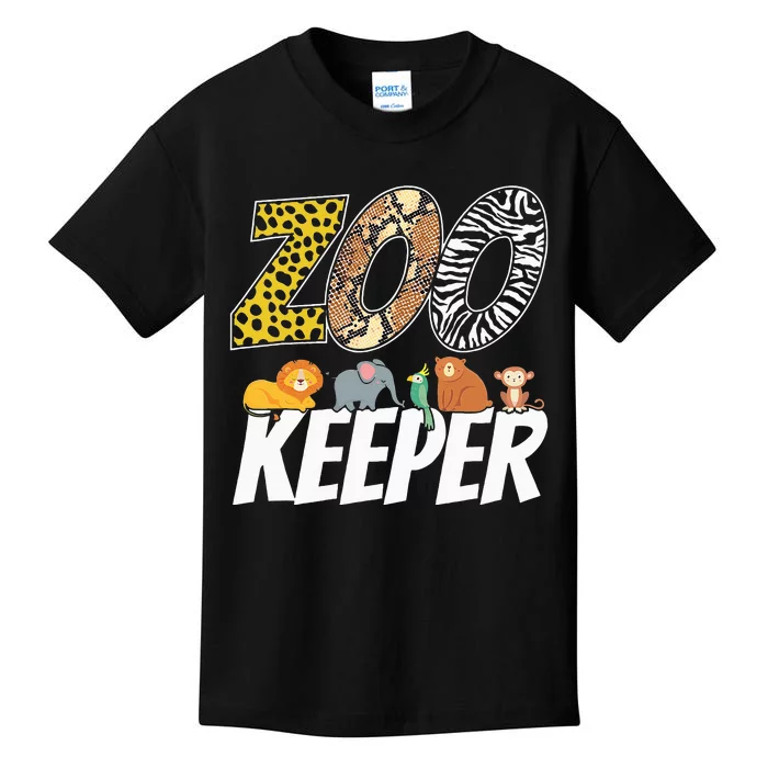 Zookeeper Costume African Savanna Zoo Keeper Animals Lover Kids T-Shirt