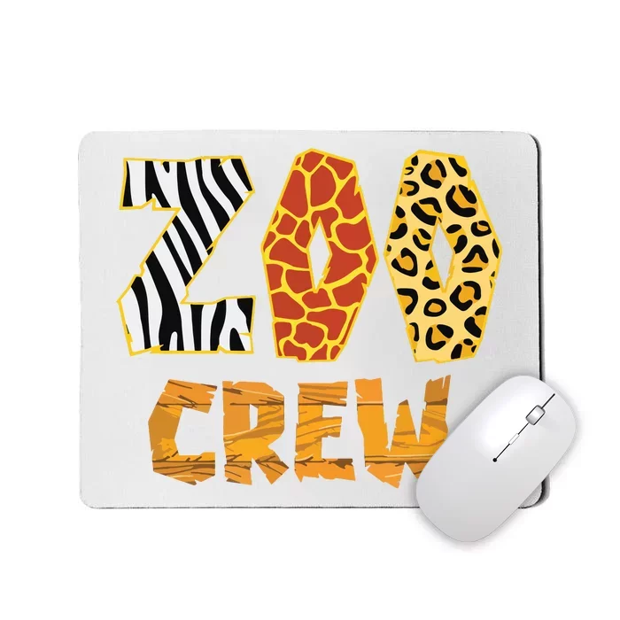 Zoo Crew Animal Print For Kids Or Adults Zoo Group Mousepad