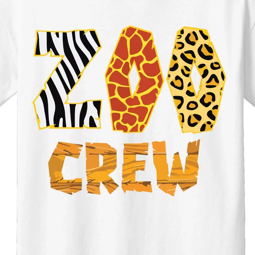 Zoo Crew Animal Print For Kids Or Adults Zoo Group Kids T-Shirt